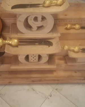 Traditional Afena Ceremonial Sword with Gold-Tone Handle